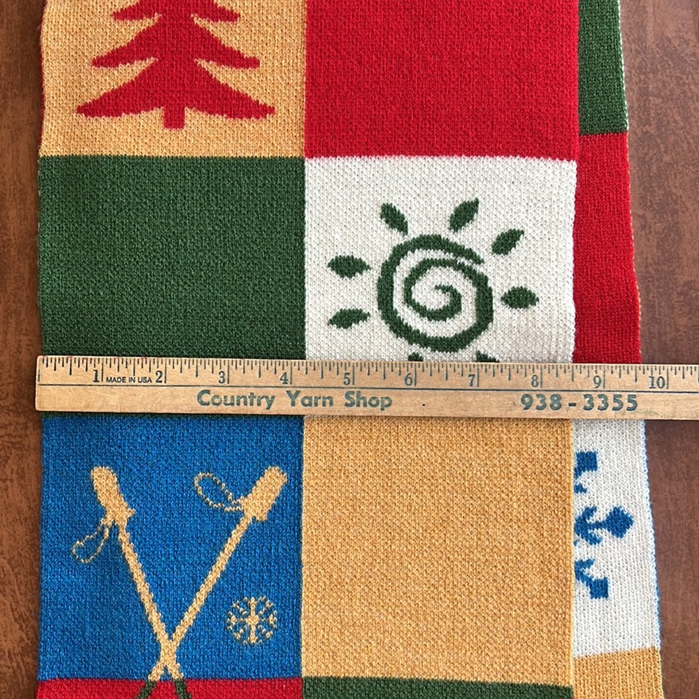 Colorful Winter Patterned Scarf - Picture 4 of 7